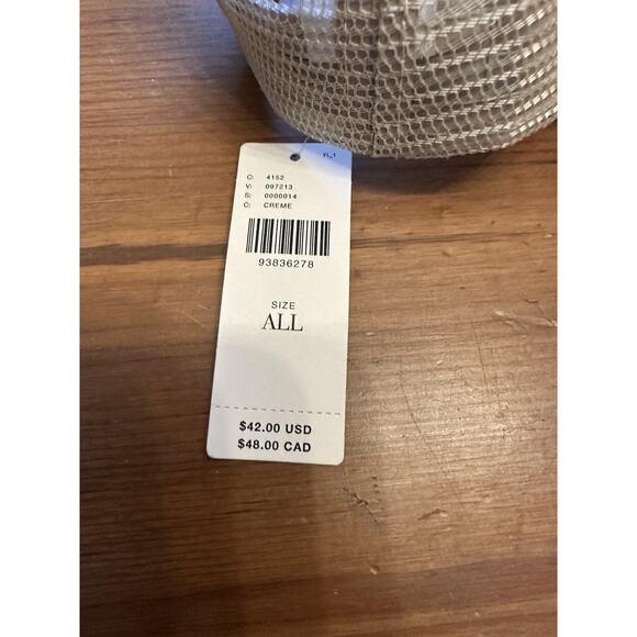 Anthropologie Baseball Hat Cowboy Trucker Hat Snapback New With Tags Crème - Picture 3 of 7